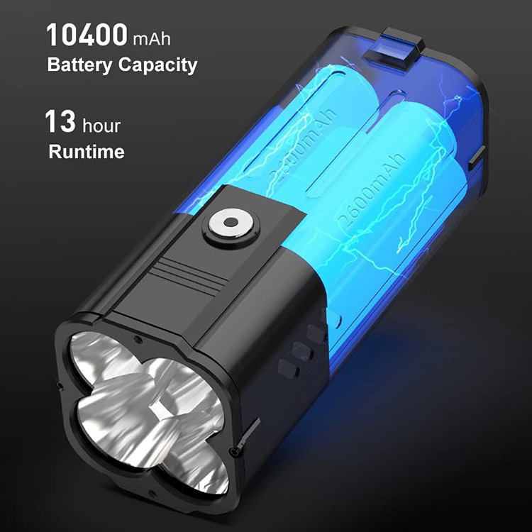 6000 High lumen M20 flashlight long Runtime High Power flashlight with tail clip charging treasure function