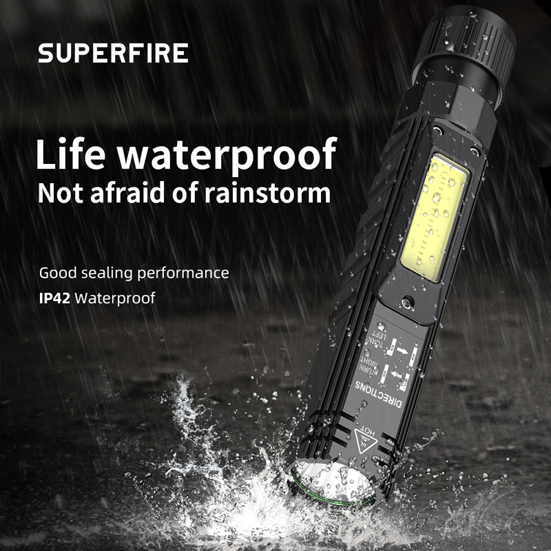 Multifunctional COB flashlight charge magnetic G19 flashlight with tail clipe