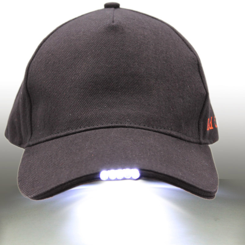 High quality unisex 5 panel cotton led baseball hat light up led cap