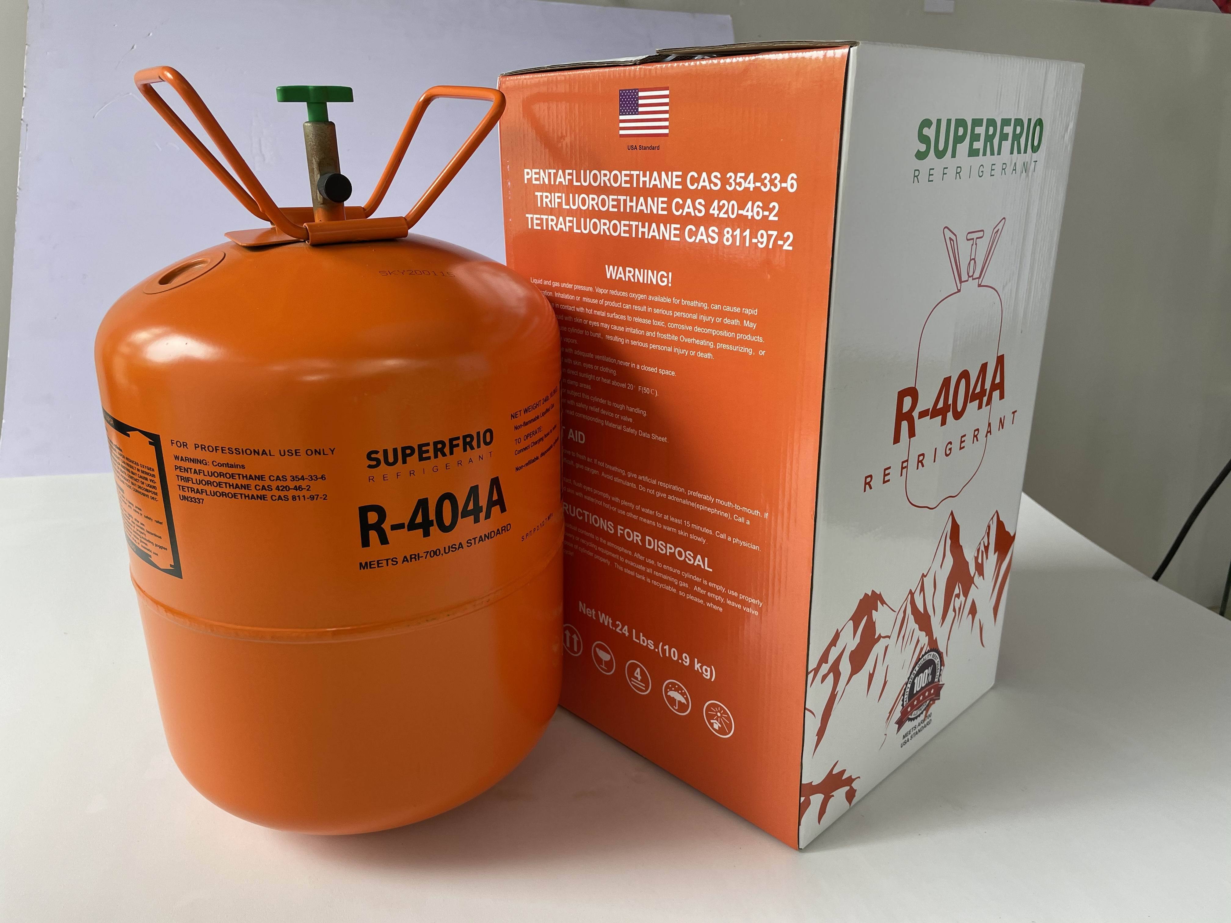 R404A refrigerant  factory  guaranteed quality pure r404a refrigerant gas