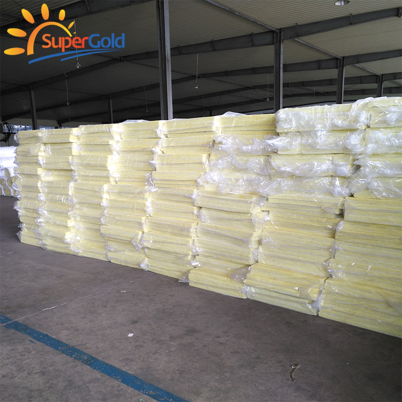 Supergold heat insulation materials 50 mm glass wool acoustic panel for building roof wall thermal insulation