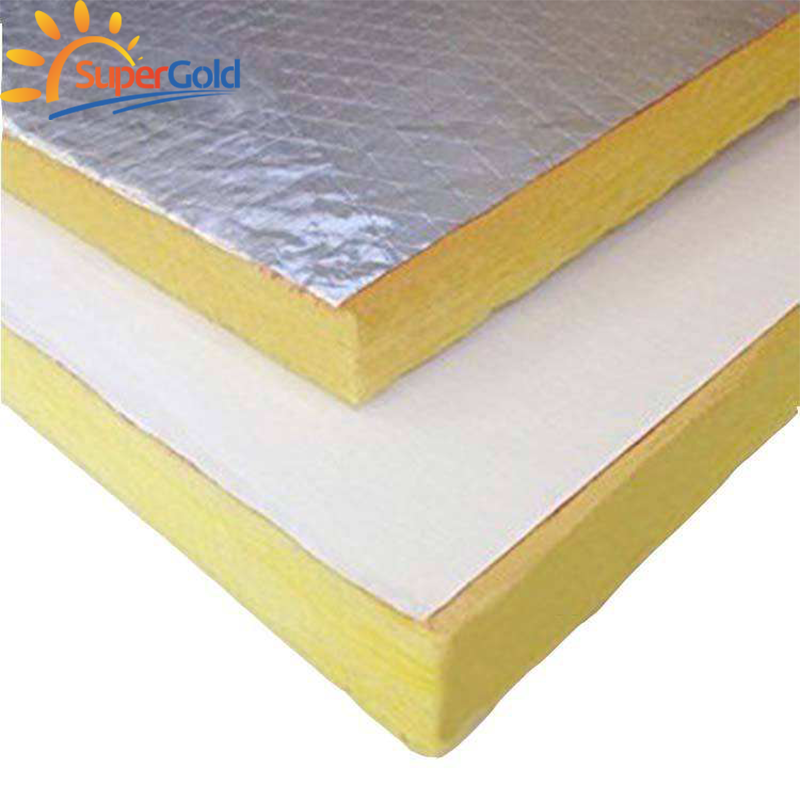 SuperGold heat insulating materials aluminum foil faced glass wool board 80mm