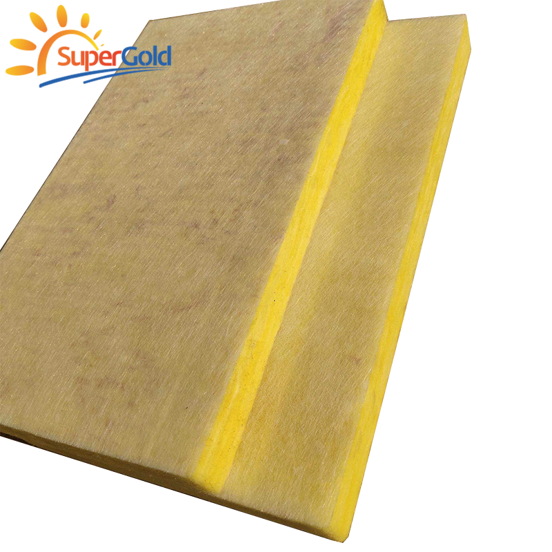 Supergold heat insulation materials 50 mm glass wool acoustic panel for building roof wall thermal insulation