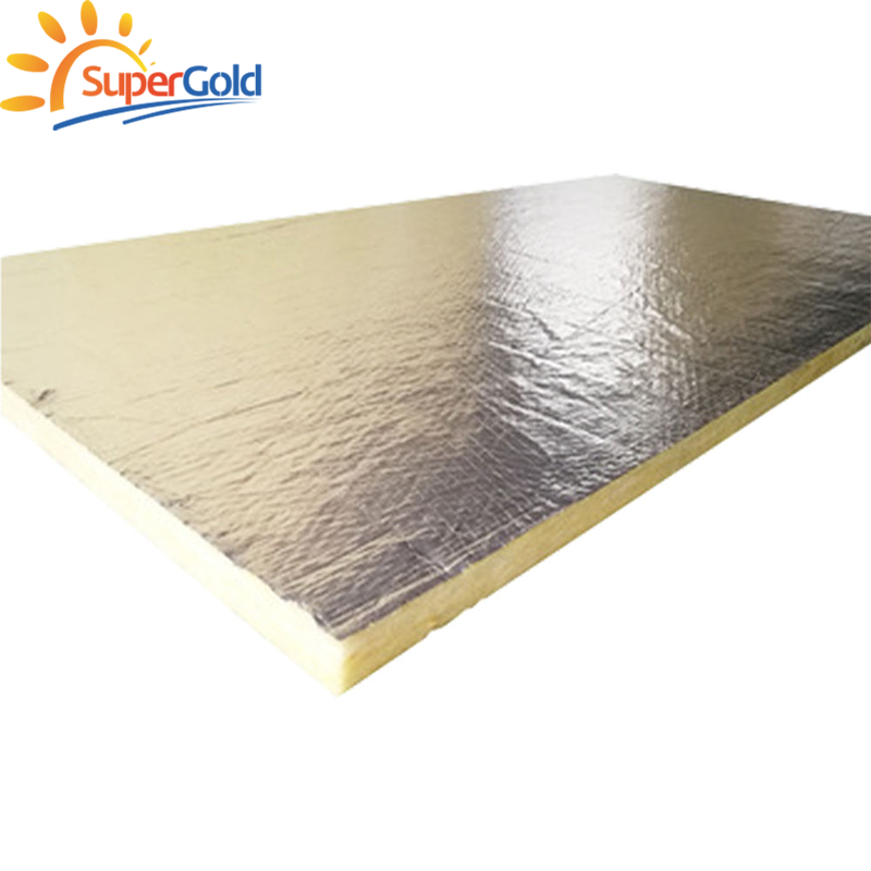 SuperGold heat insulating materials aluminum foil faced glass wool board 80mm