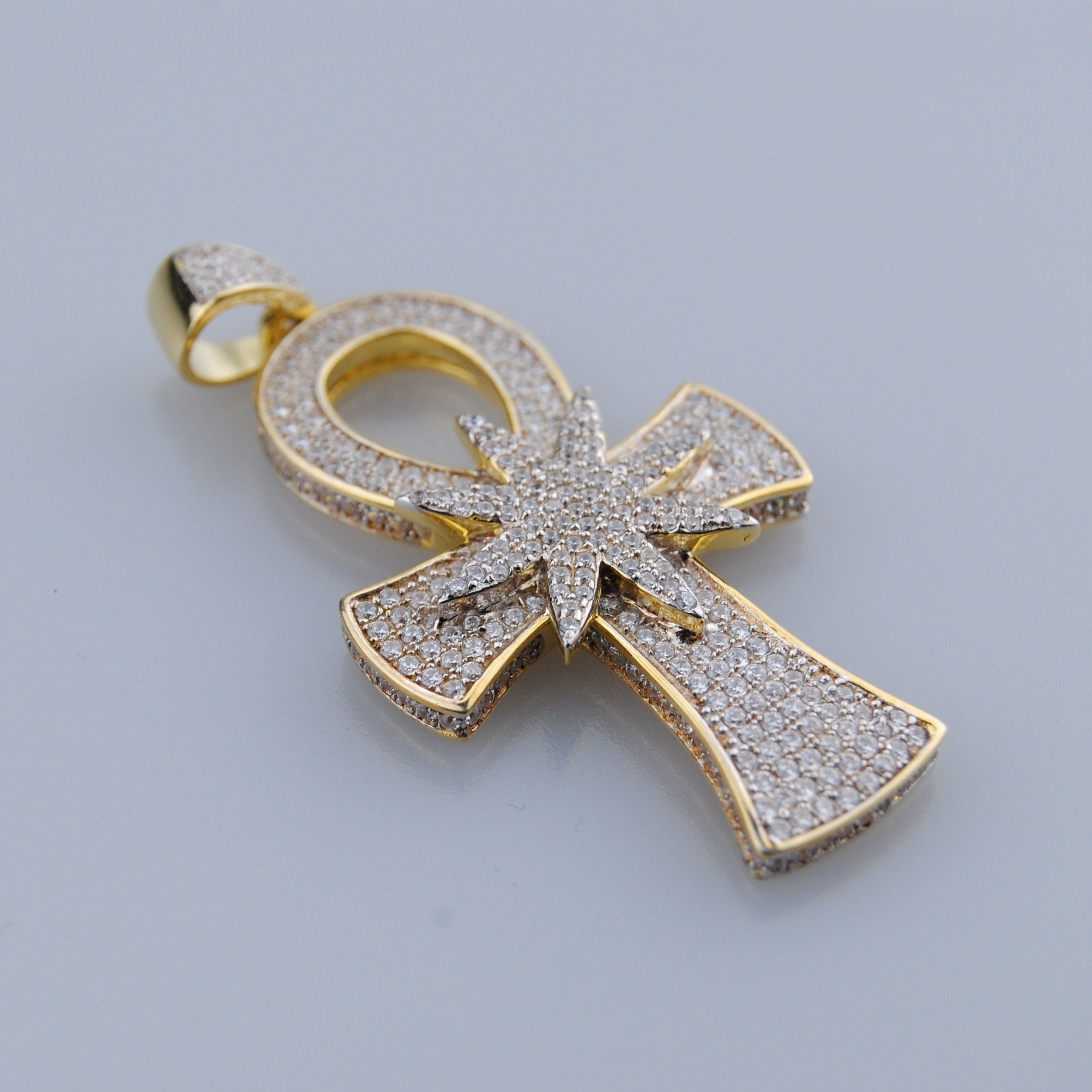 Cross unique design jewelry iced out ankh cross pendant