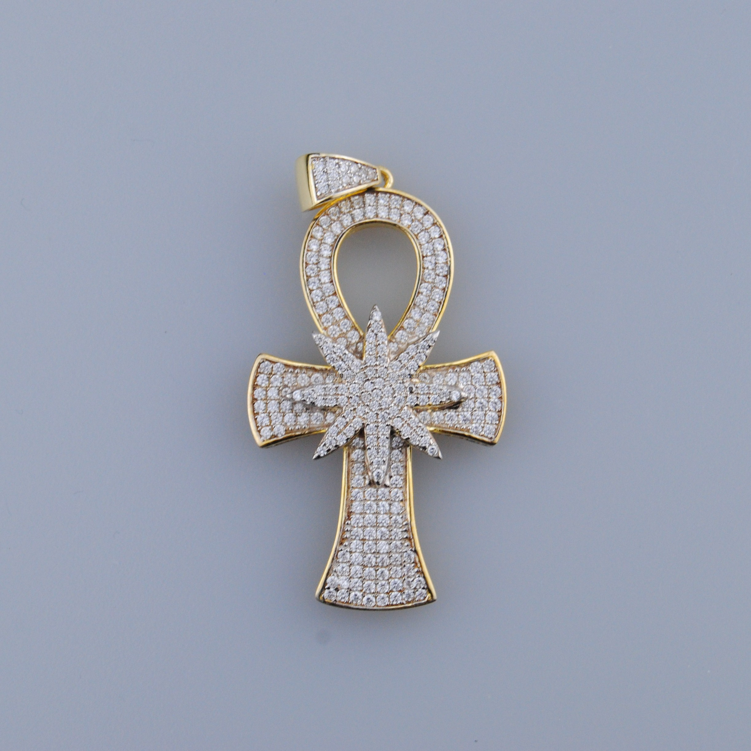 Cross unique design jewelry iced out ankh cross pendant