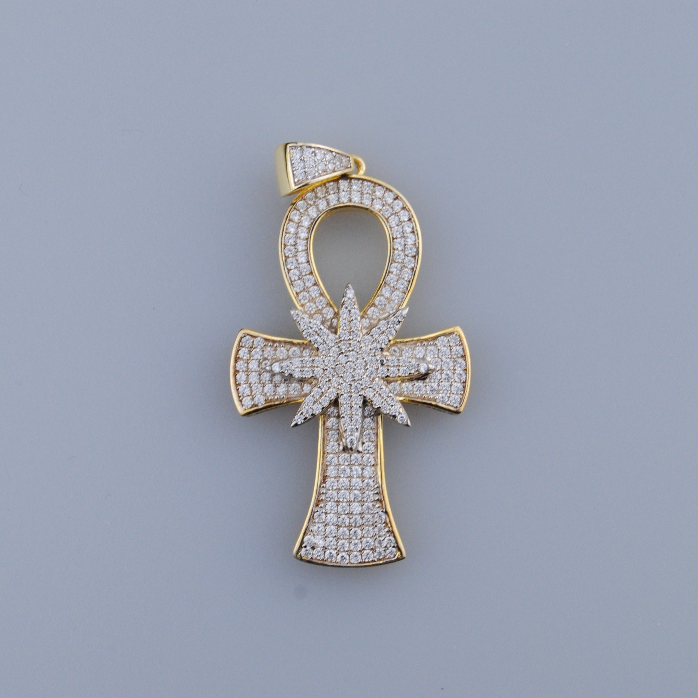 Cross unique design jewelry iced out ankh cross pendant