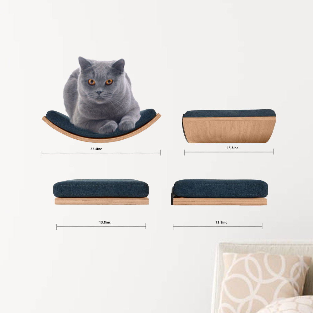 Hot sales wood tree cat wall shees cat hammock and cat wall platform furniture  for climbing