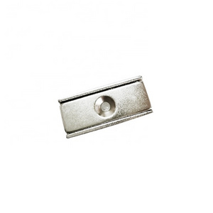 Powerful Rectangular Channel Pot Magnet Neodymium Magnets with Countersunk Hole