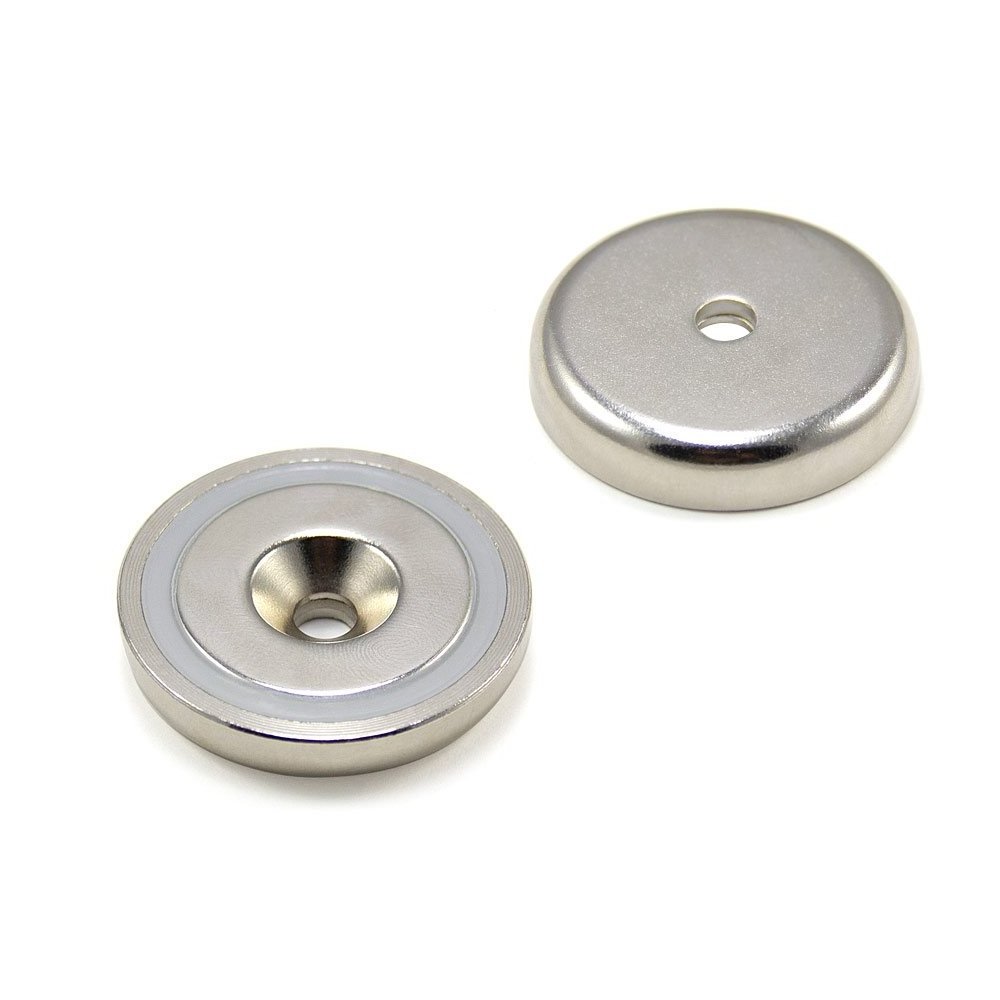 Wholesale Stainless Steel Round Based Nickel Coating Pot Magnet with Countersunk Bore