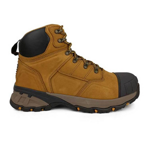 CE S3 Steel Toe Upper Leather Rubber Sole Safety Boot for Men Women Heavy Duty Mining Industrial Construction Work Boot