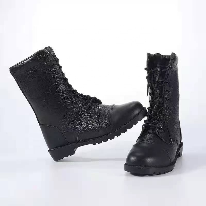 Black mens Tactical boots outdoor boots Panama sole lace up boots