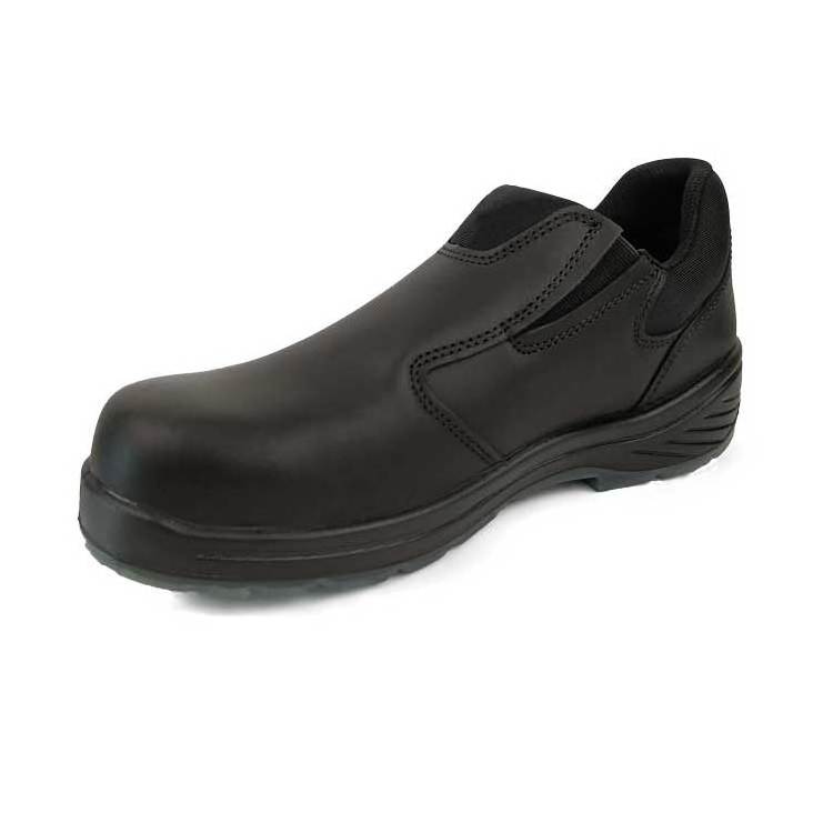 Slip on Composite toe leather upper protective mens working shoes