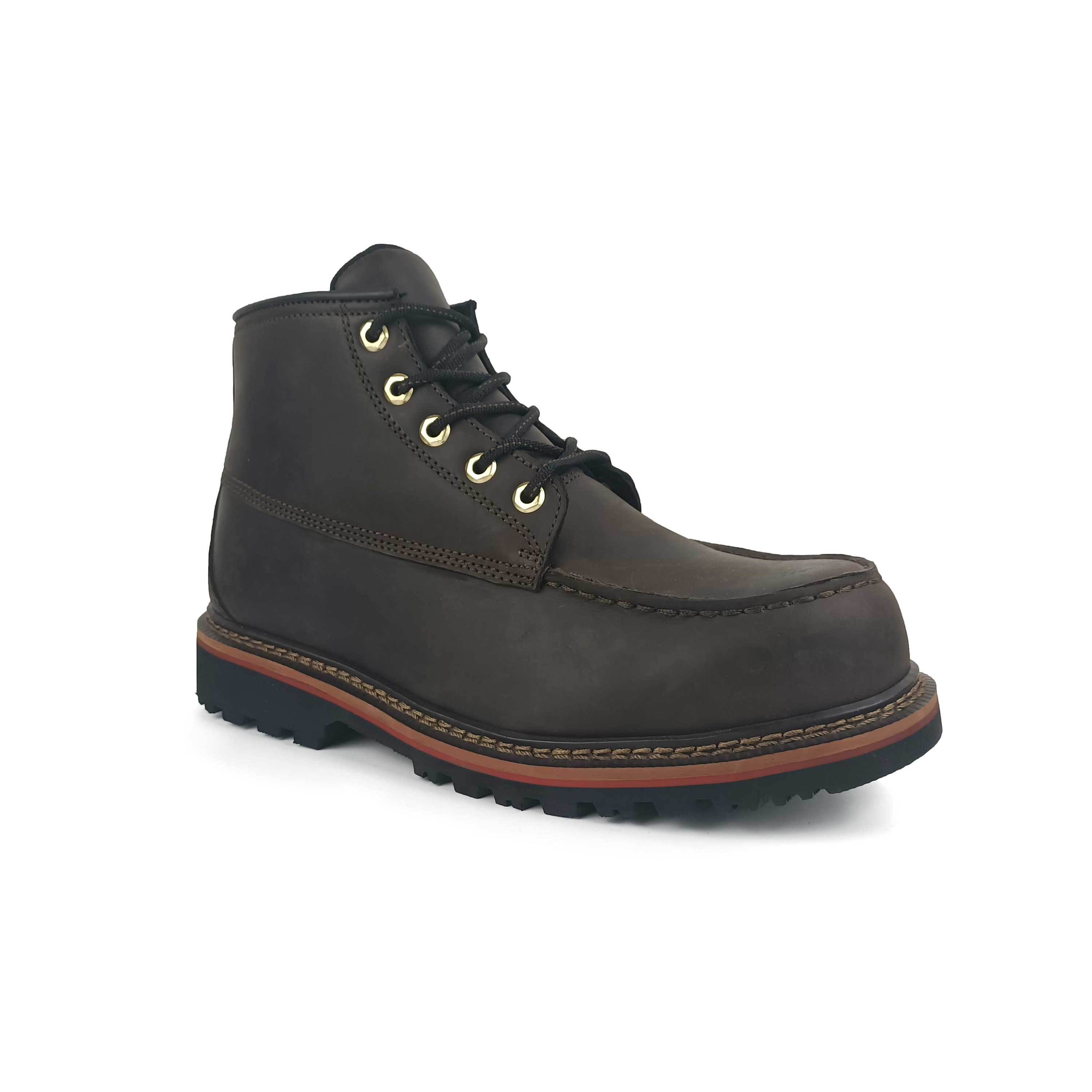 Super guarder Steel Toe Work boots Oil Resistant Goodyear Welt Safety Shoes For heavy duty workers Leather Security Boots