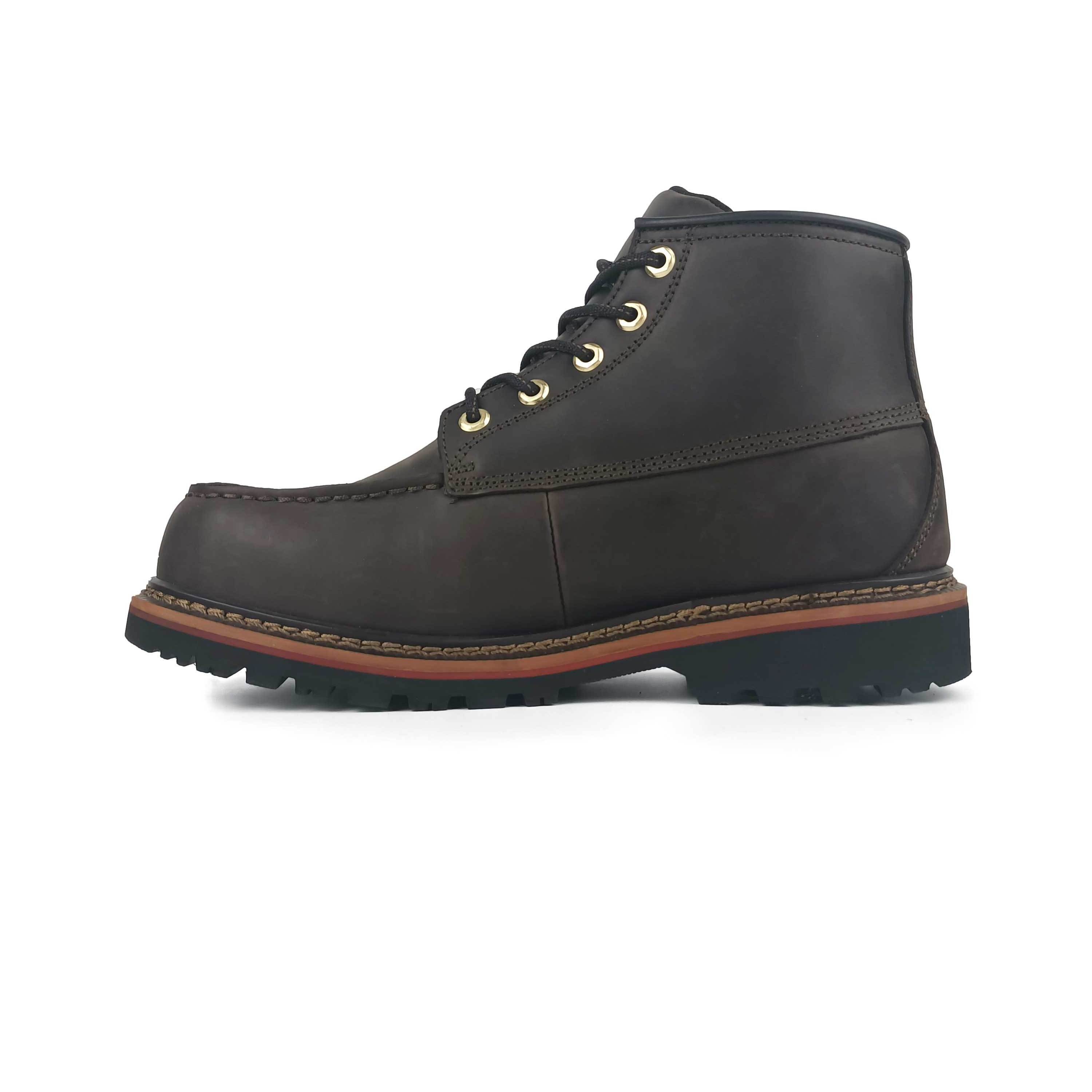 Super guarder Steel Toe Work boots Oil Resistant Goodyear Welt Safety Shoes For heavy duty workers Leather Security Boots