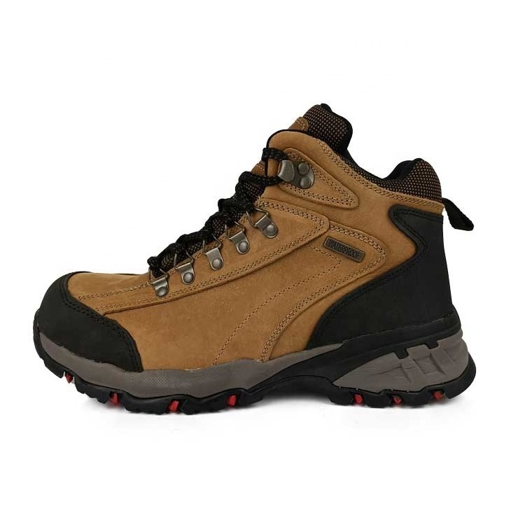 China factory Hiker Style Steel Toe Cow Leather Industrial Safety Shoe Men's EH Construction Protective Security Work Shoe Boot