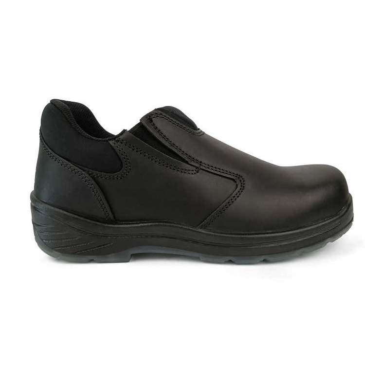 Slip on Composite toe leather upper protective mens working shoes