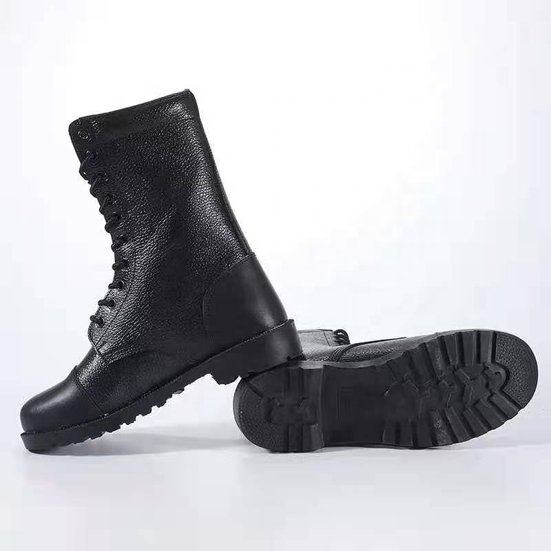 Black mens Tactical boots outdoor boots Panama sole lace up boots