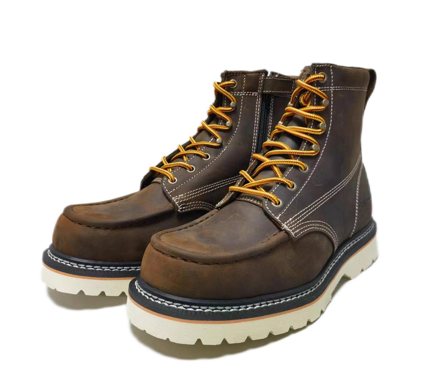 Moc toe  Leather Composite Toe EH Safety Shoe work  boots