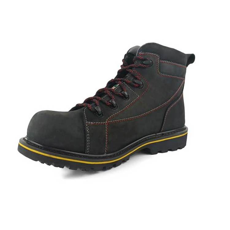 3E Wide shape Steel Toe Cow Leather Industrial Safety Shoe Men's EH Construction Protective Security Work Shoe Boot