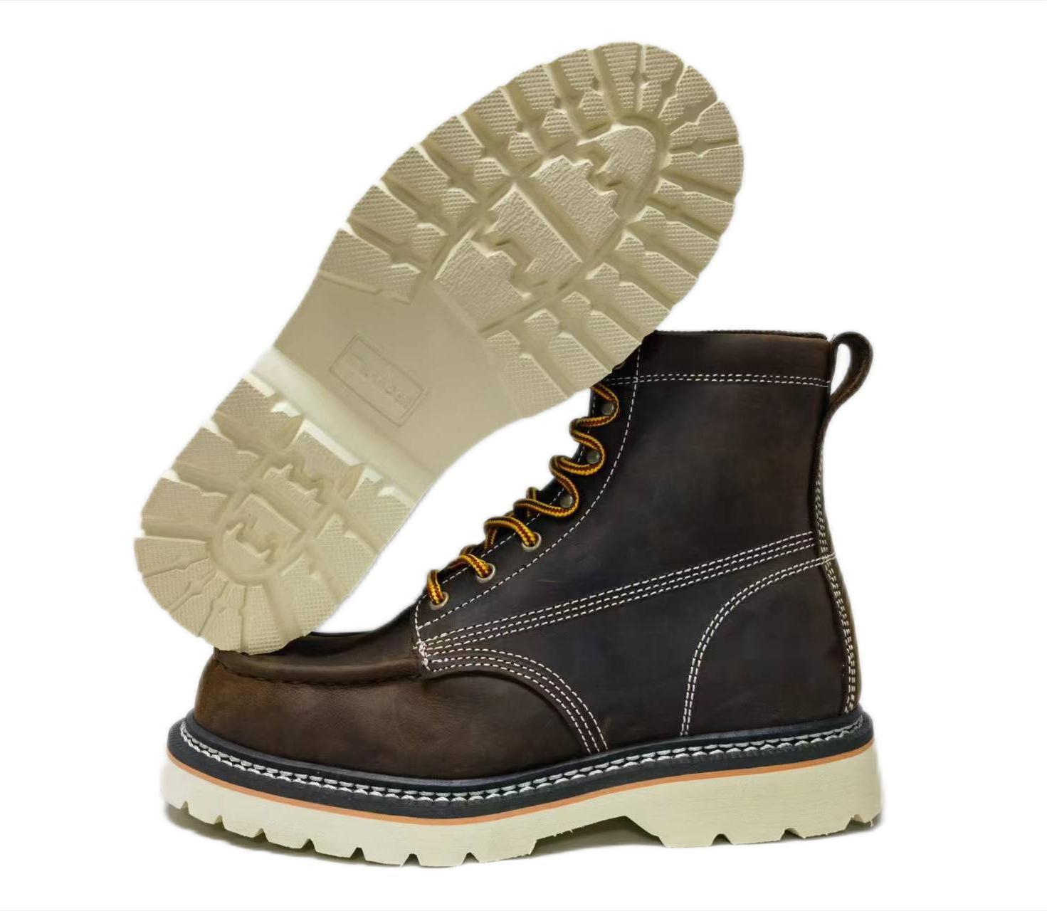 Moc toe  Leather Composite Toe EH Safety Shoe work  boots