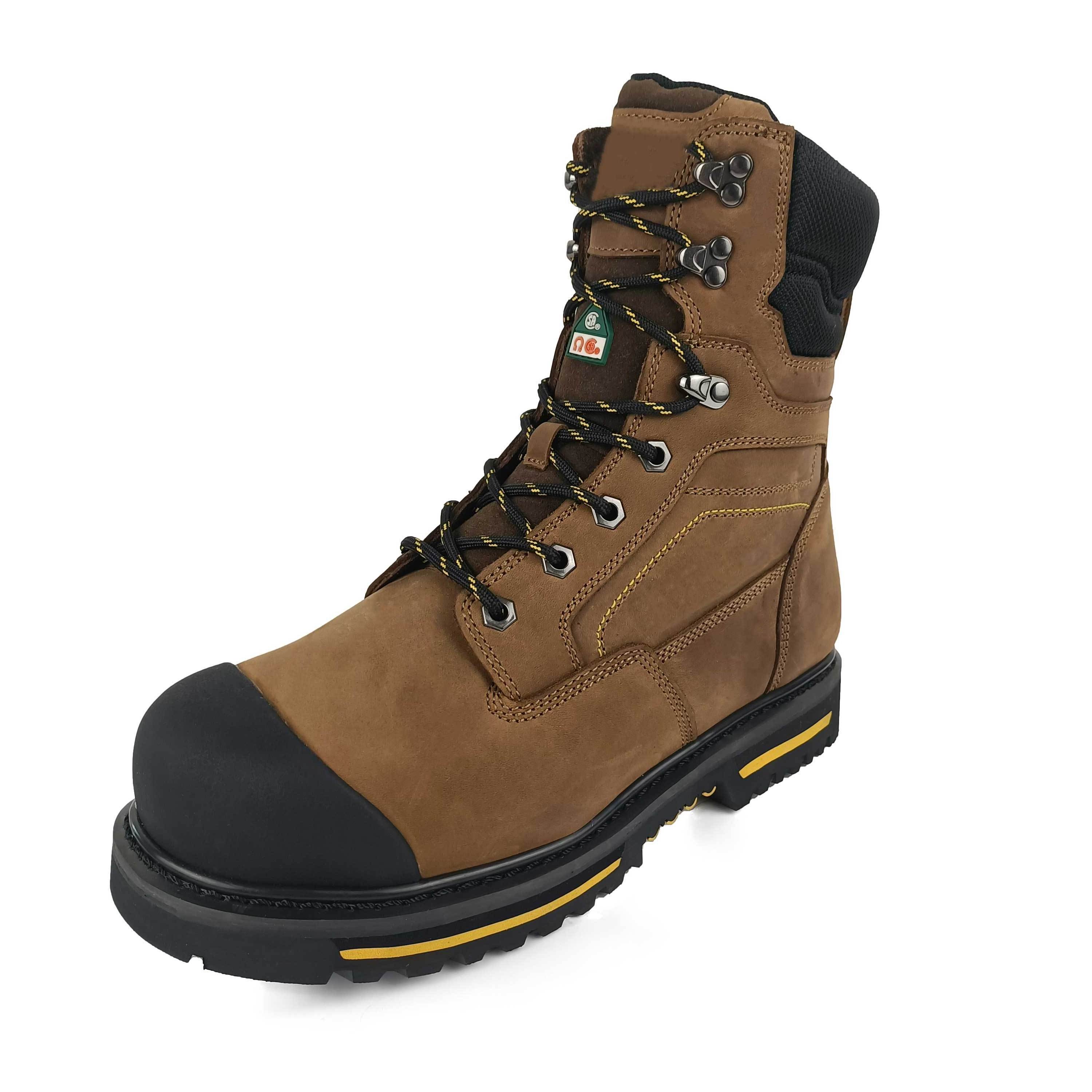 High Quality Piercing rubber Wear-Resistant Breathable Steel Toe Safety Shoes Boots Men Working