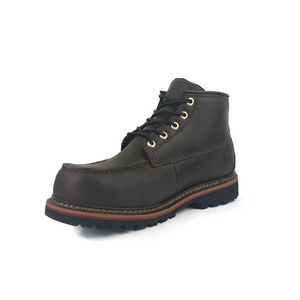 Super guarder Steel Toe Work boots Oil Resistant Goodyear Welt Safety Shoes For heavy duty workers Leather Security Boots