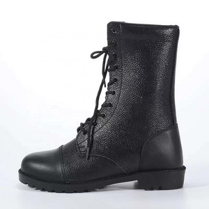 Black mens Tactical boots outdoor boots Panama sole lace up boots