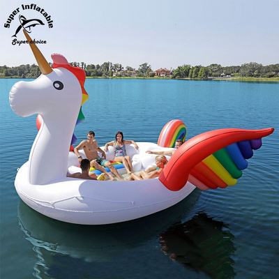 Wholesale Extra Large 6 Person Party Bird Inflatable Peacock Unicorn Flamingo Pool Float Island Water Lake Raft Lounge BestSuppliers