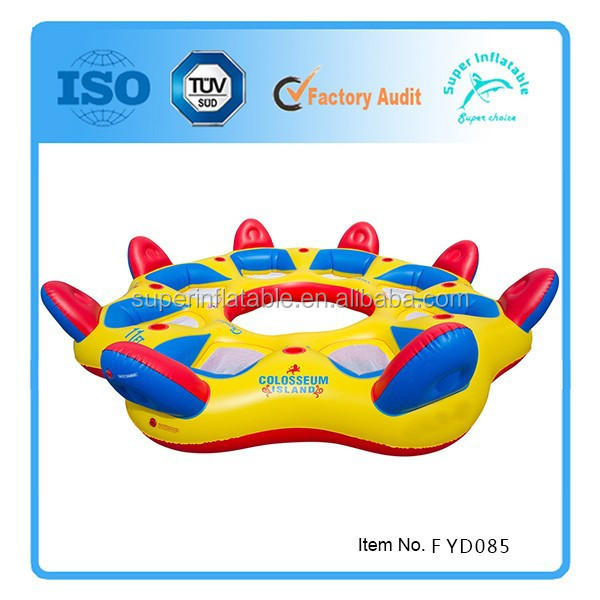 Water Party Colosseum Inflatable floating Island raft for 8 person