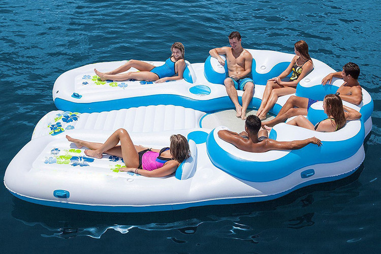 Custom Tropical Tahiti Floating Island Inflatable Water Seat Island