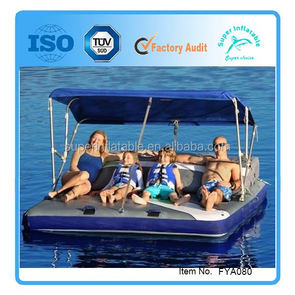 Inflatable Floating Island, Inflatable Raft Tropical Tahiti Floating Island,Water Float Inflatable Fun Island Raft