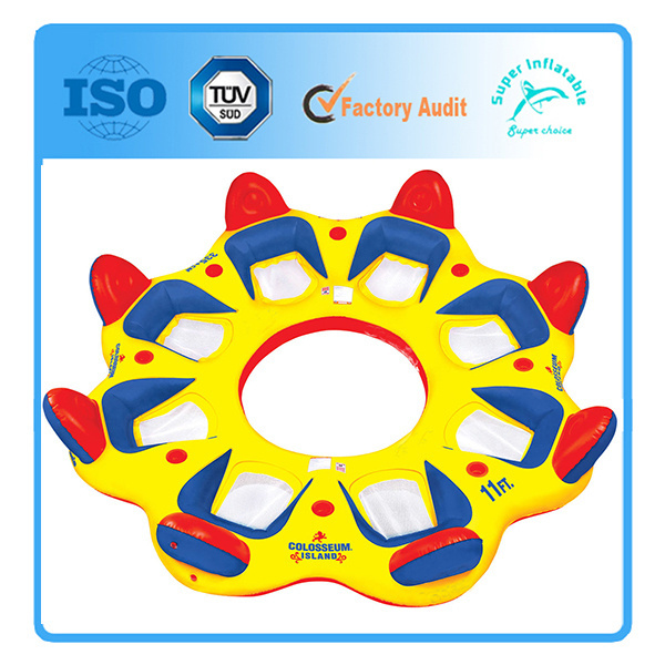 Water Party Colosseum Inflatable floating Island raft for 8 person ...