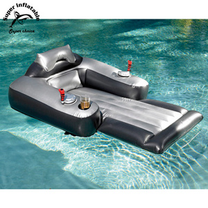 Electric Water Inflatable Floating Lounger Pool Motorized Lounge Chair With Motor Pool Toy for Adults