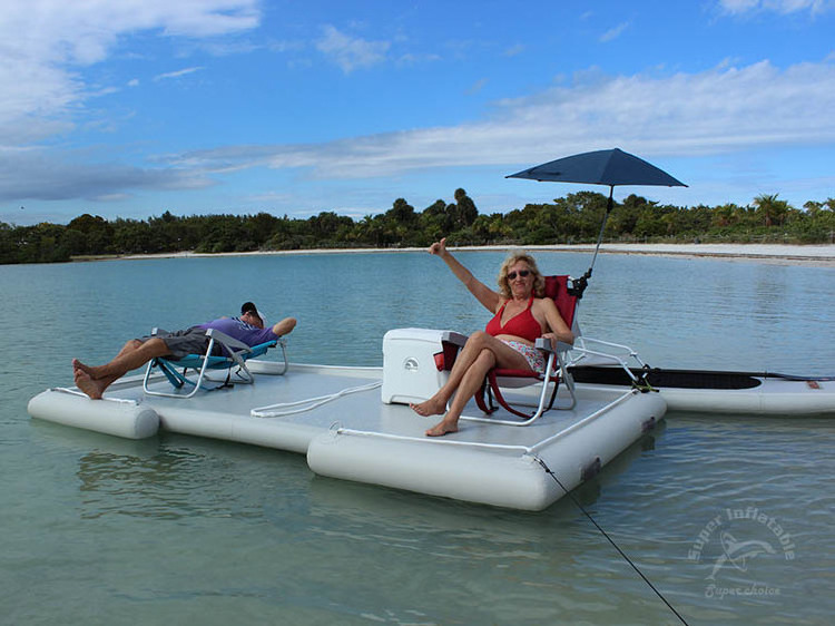 PVC Floating Swimming Dock Platform, Huge Leisure Inflatable Dock Floats