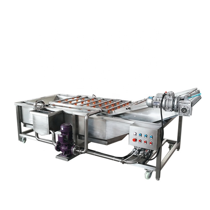 Continuous Automatic potato Washing Peeling Cutting machine Vegetable Pressing Equipment Potato Chips Fryer Machine Price