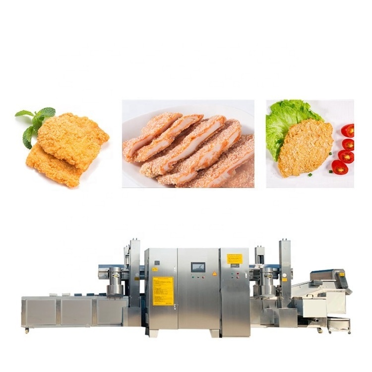 burger making machine chicken nuggets breading machine automatic chicken nuggets production line