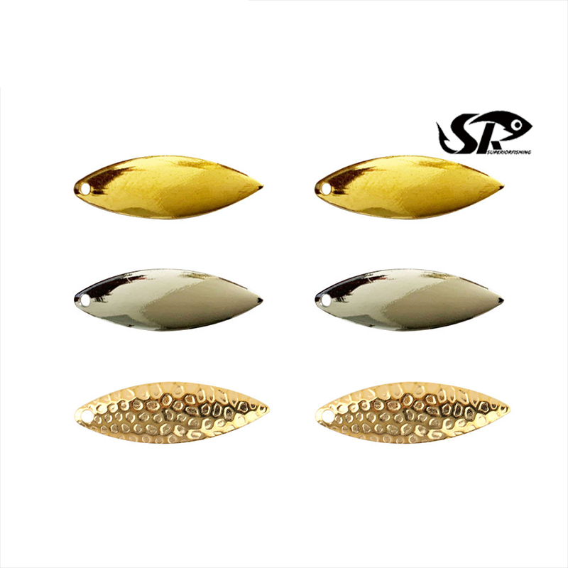 SUPERIORFISHING Spinner Blade Willow Leaf Brass Perch Bait Lure Spinnerbait Bass Fishing Spinner Blade HY12