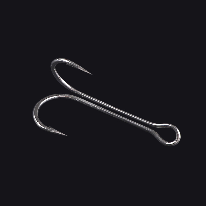 SUPERIORFISHING Double Fishing Hook 8#-3/0#  Long Body Tail Frog Fishing Hook Rustproof High Quality Double Hook  D801