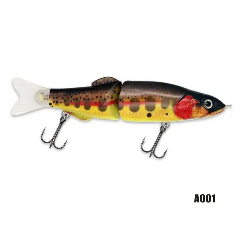 SUPERIORFISHING Jointed Swim Bait 180mm 63.2g High Tension Body Soft Tail  Fishing Lure Trout Glide Swim jointed bait RH2702