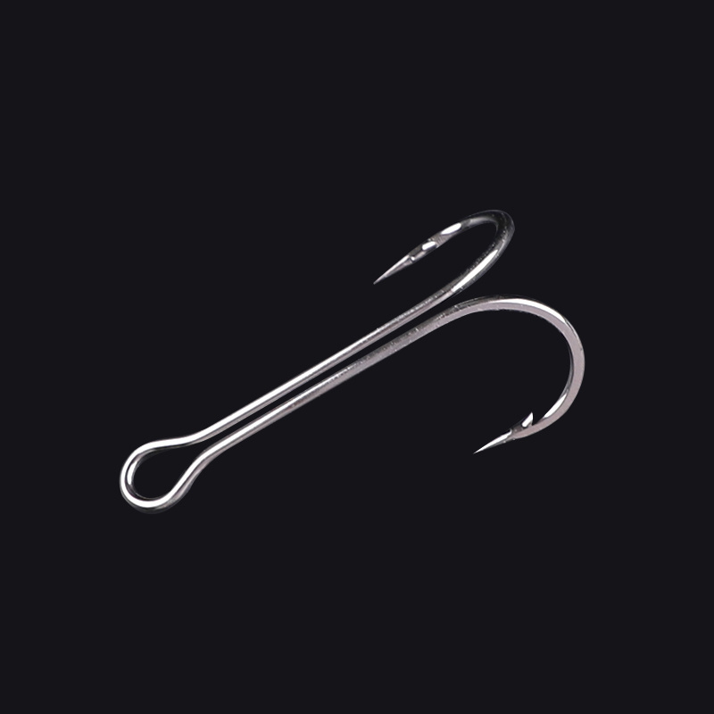 SUPERIORFISHING Double Fishing Hook 8#-3/0#  Long Body Tail Frog Fishing Hook Rustproof High Quality Double Hook  D801