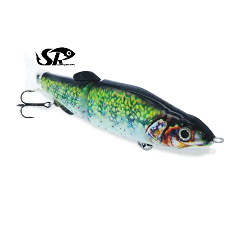 SUPERIORFISHING Jointed Swim Bait 180mm 63.2g High Tension Body Soft Tail  Fishing Lure Trout Glide Swim jointed bait RH2702