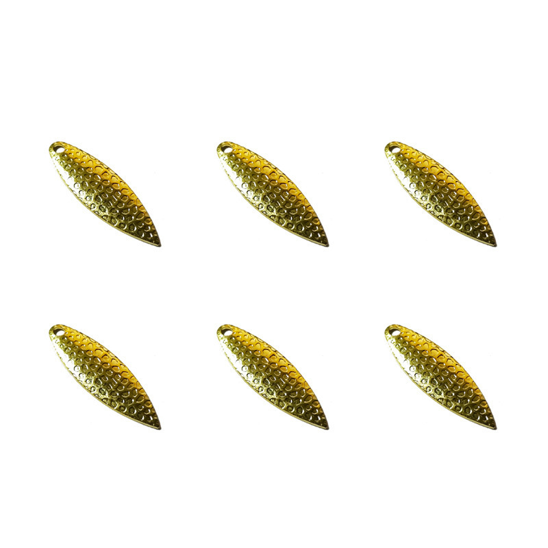 SUPERIORFISHING Spinner Blade Willow Leaf Brass Perch Bait Lure Spinnerbait Bass Fishing Spinner Blade HY12