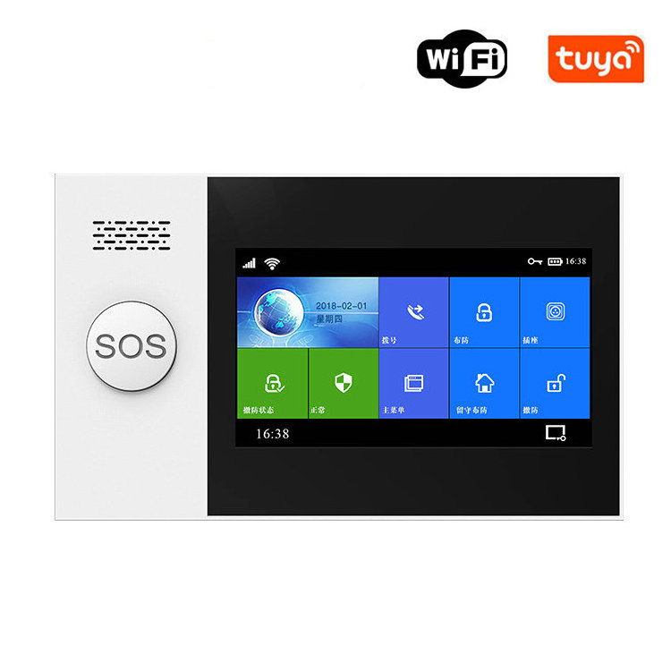 Popular Tuya gsm wireless home burglar security alarm system with PIR detector and door sensor