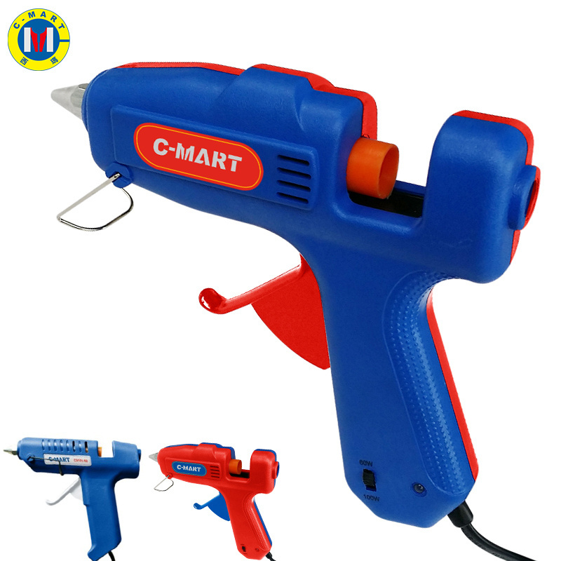 C-Mart Hot Selling 60W Professional Quality Anti-drip Multi-functional Stick Electric Hot Melt Glue Gun