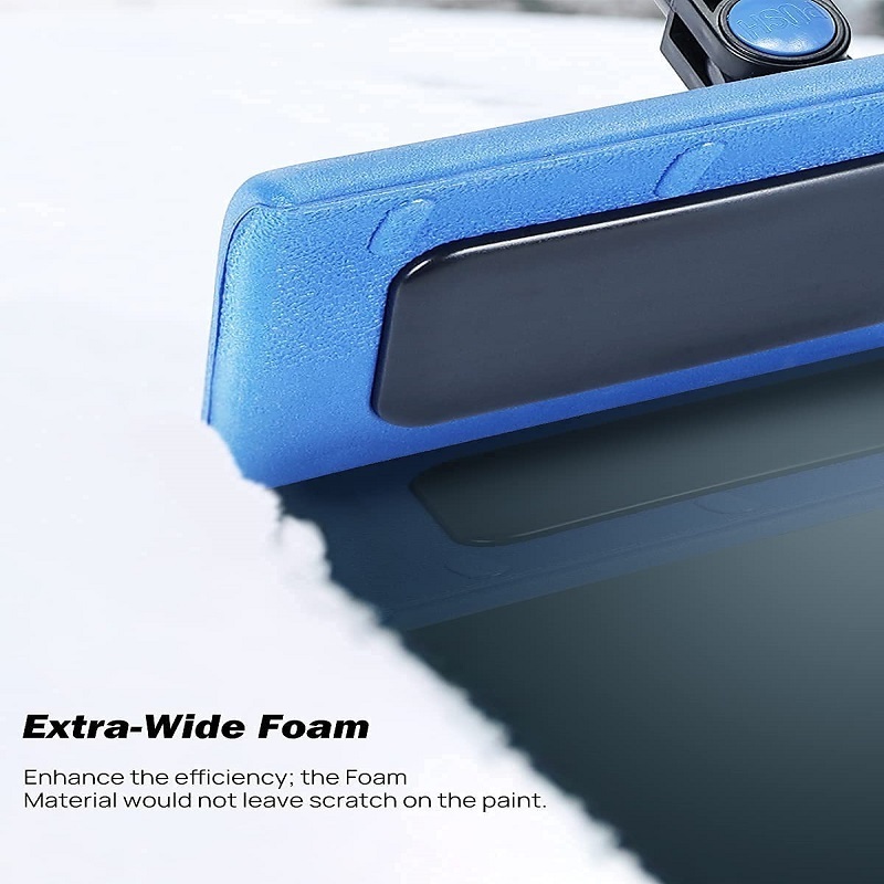 Extendable Snow Broom Brush Foam Handle 270 Degree Rotatable Snow Cleaner Car Snow Shovel Pusher