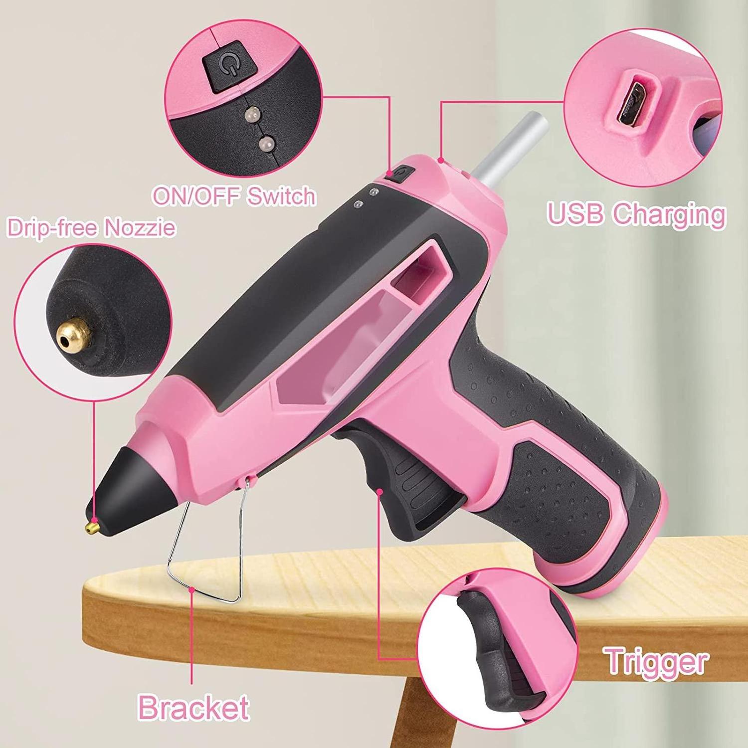 Hot Sale 12W Professional Anti-drip Multi-functional Stick Paper Cork Wood Electric Cordless Heat Melt Hot Glue Gun