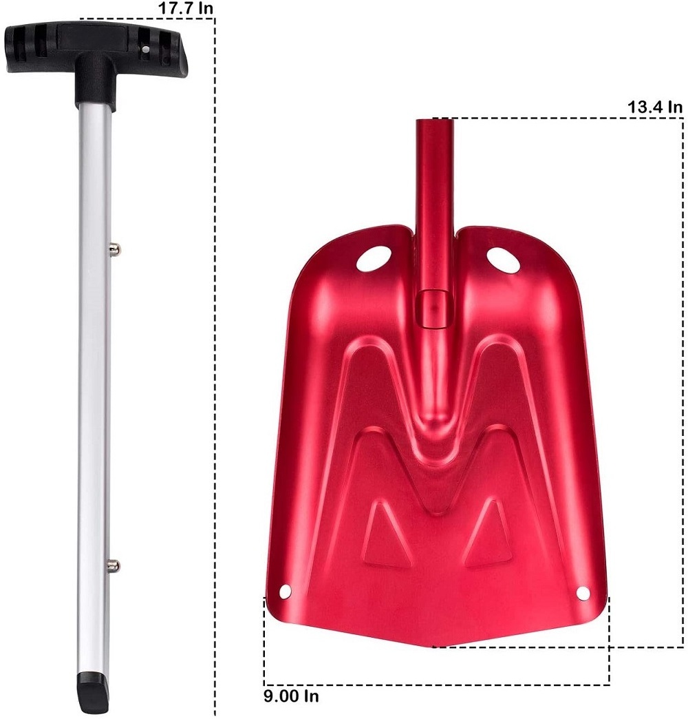 Hot Selling Portable Aluminum Utility Car Adjustable Retractable Comfortable Handle Heated Snow Shovel