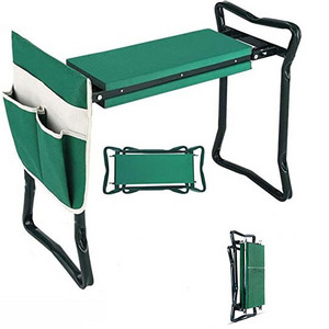 Foldable Waterproof Gardening Stool Kneeling Bench With LargeTool Pouch  Garden Kneeler And Seat Heavy Duty Garden Kneeler