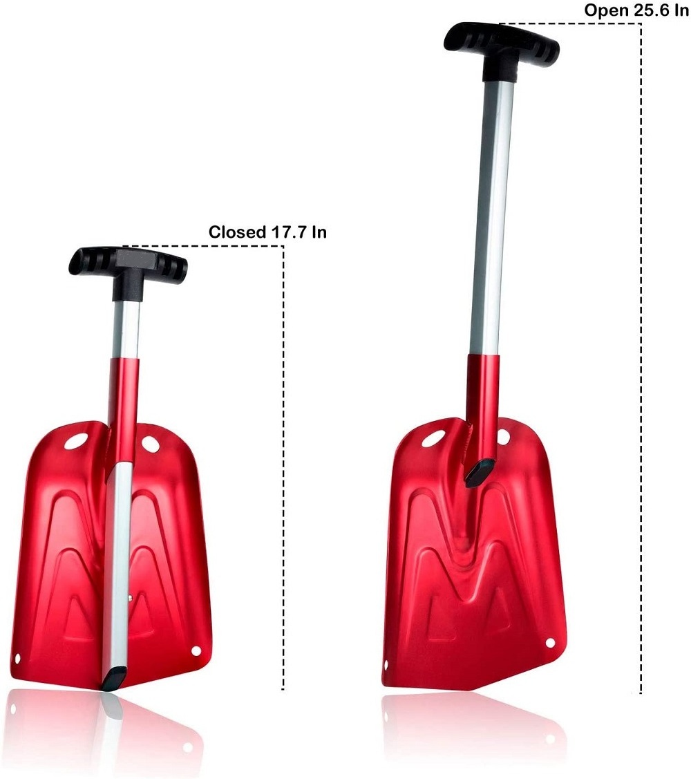 Hot Selling Portable Aluminum Utility Car Adjustable Retractable Comfortable Handle Heated Snow Shovel